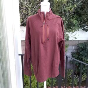 White Sierra Men's or Unisex Top Med Cotton-Poly Long Sleeve Short Zipper